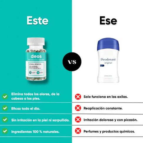 🌿 DEOS™ – Suplemento Desodorante Interno 🌿