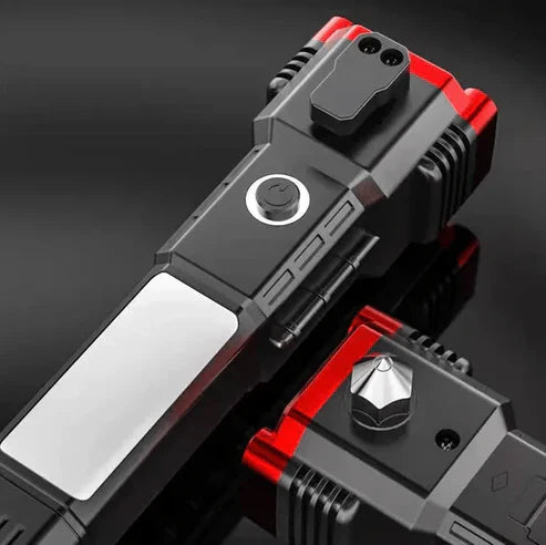SafeTorch Pro - Linterna de Emergencia con Martillo de Seguridad AUT